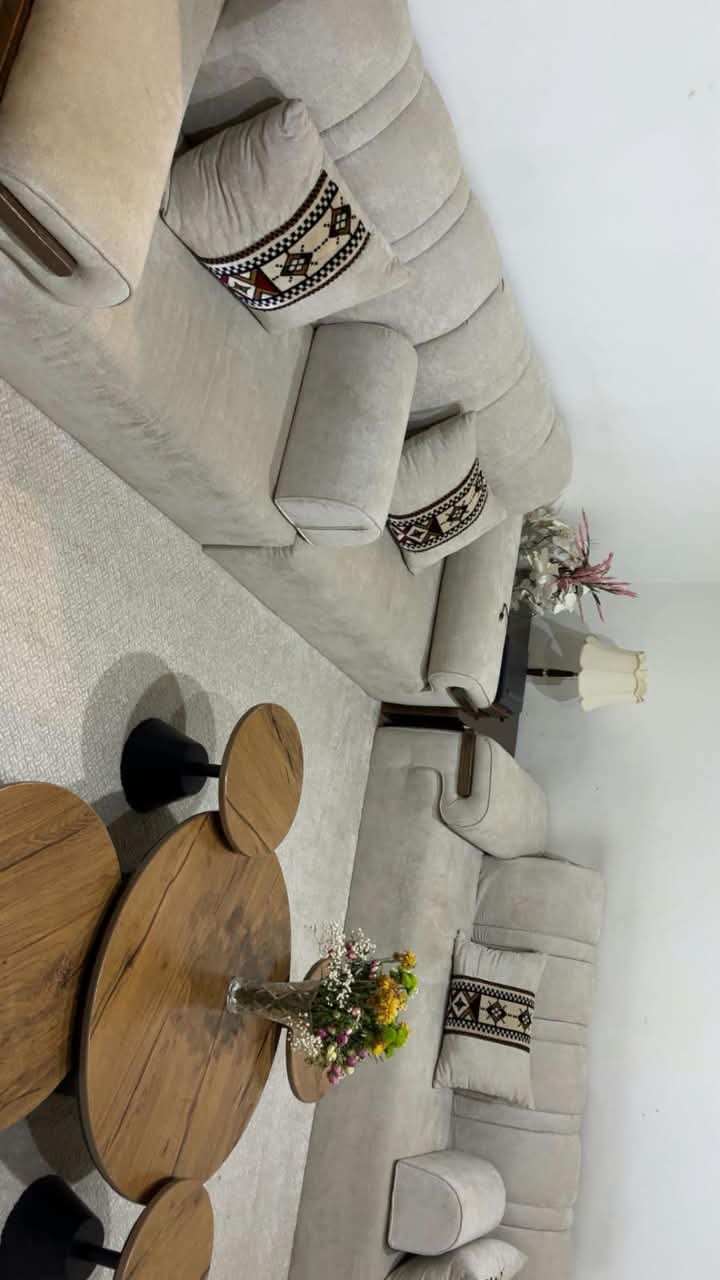 Majlis sofa set arranged in a customer's new home after moving